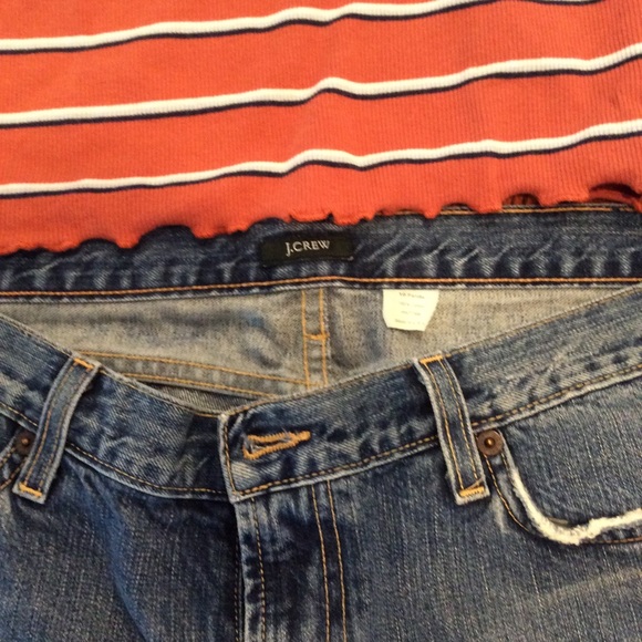 J crew 10p boot cut cropped jeans 100% cotton - Picture 4 of 6